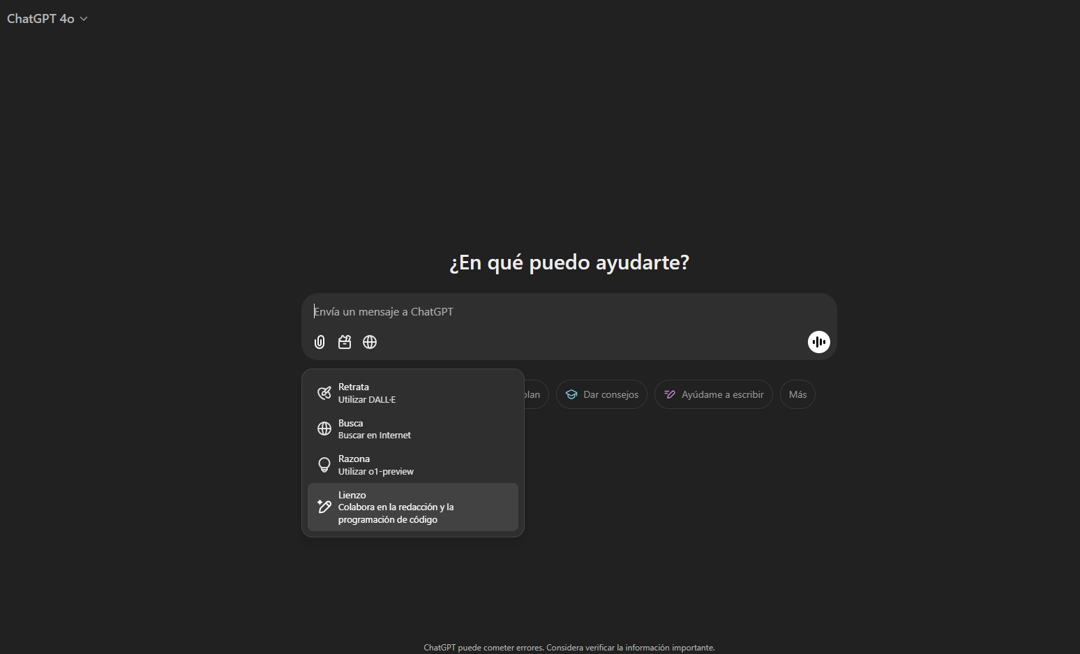 Lienzo, la nueva función de ChatGPT